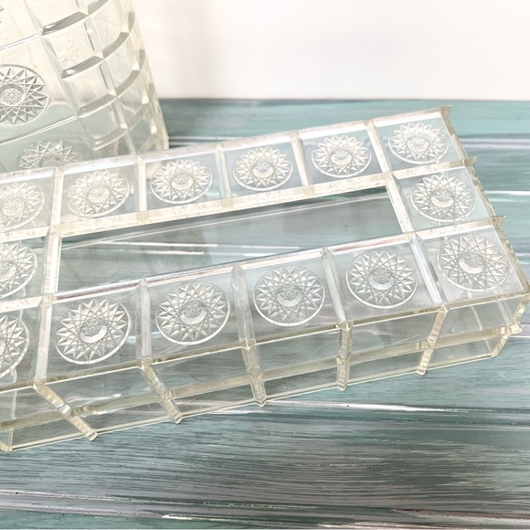 Mid Century Lucite Trash can and Tissue Box - Picture 3 of 8